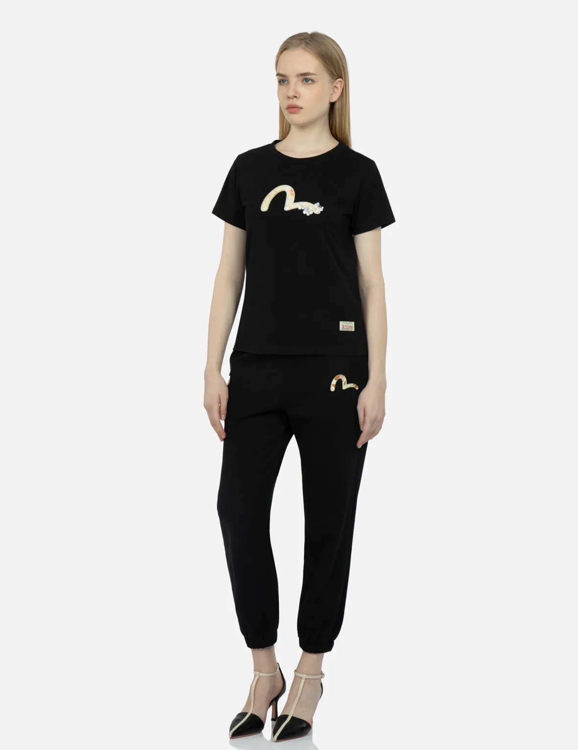 Brocade Seagull Appliqué T-shirt