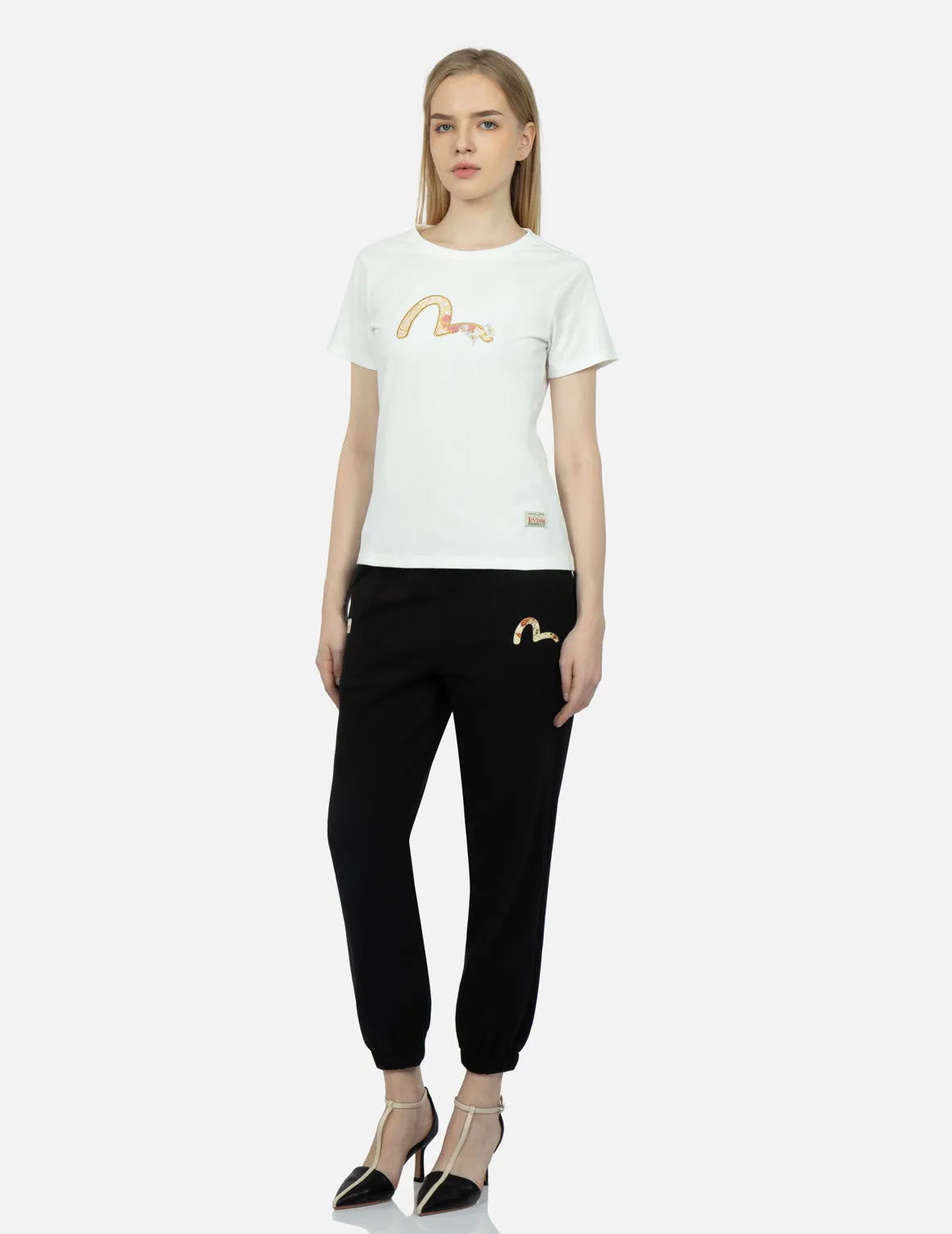 Brocade Seagull Appliqué T-shirt