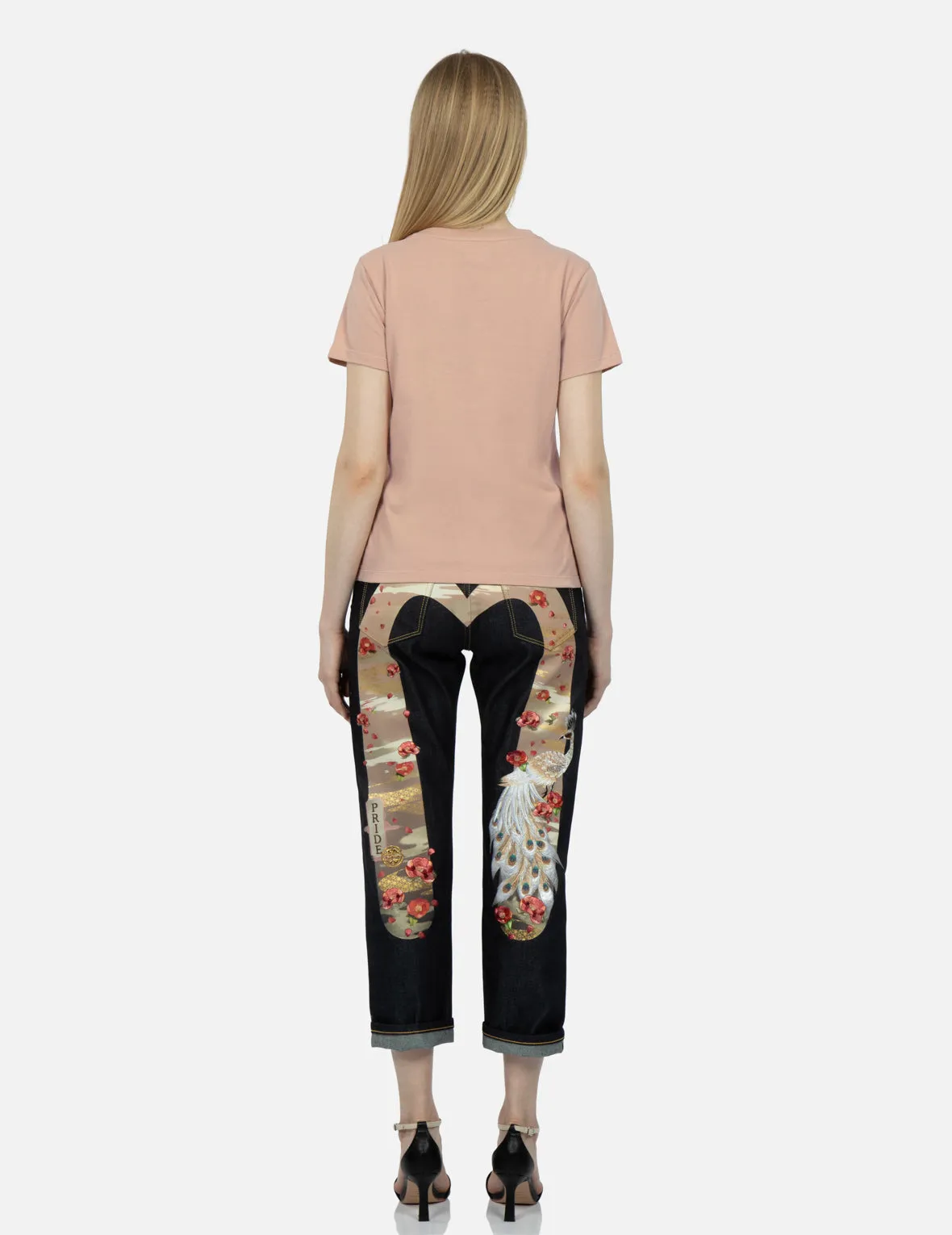 Brocade Seagull Appliqué T-shirt