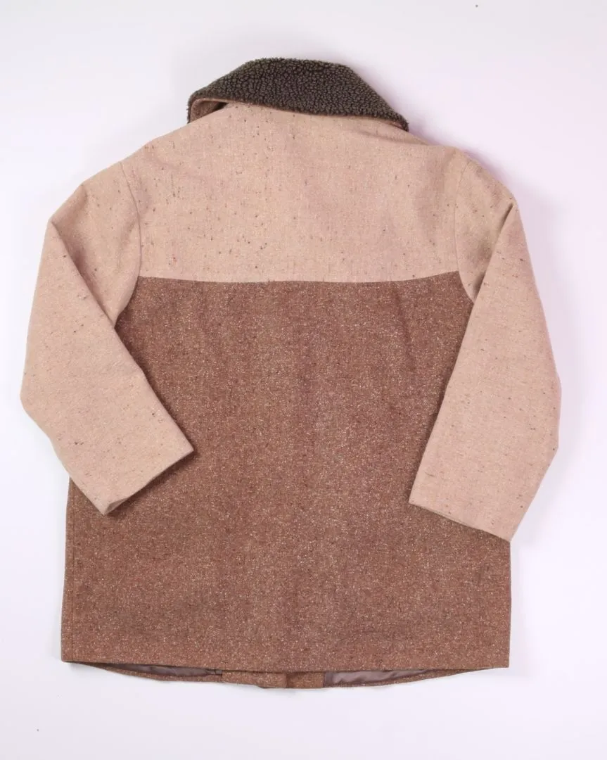 Brown Peacoat, 2X