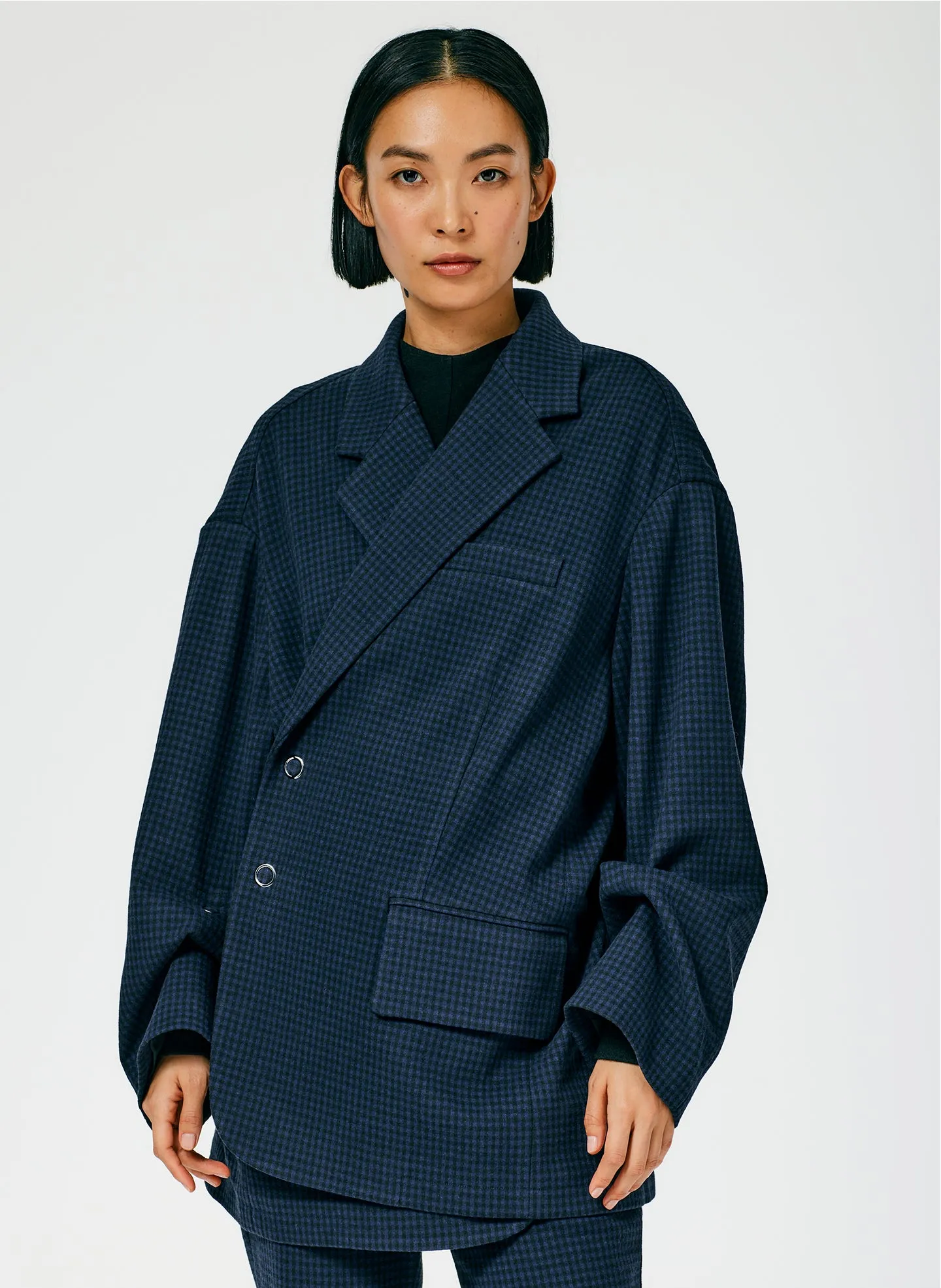 Camille Check Liam Snap Blazer