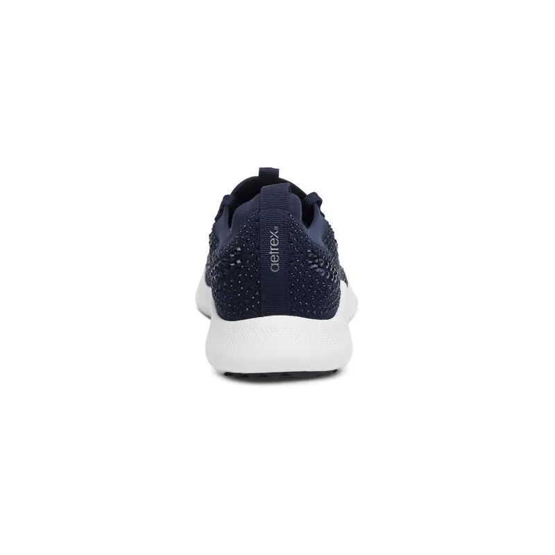 Carly Lace Up Sneaker in Navy Sparkle