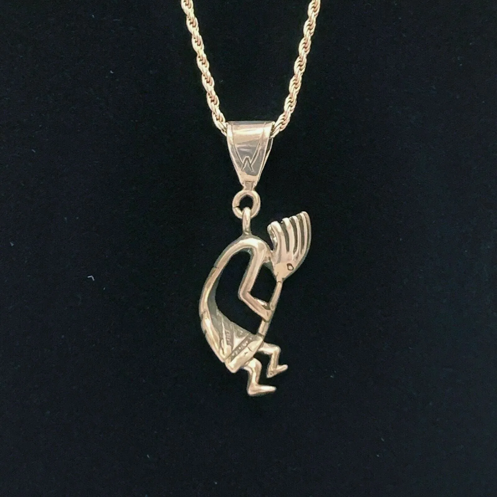 Charming Kokopelli Sterling Silver Southwest Pendant Necklace & Earrings