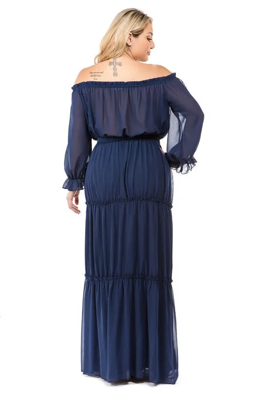 Chiffon Tiered Maxi