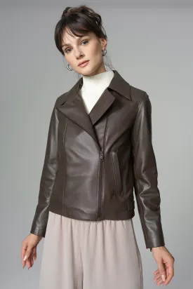 Chocolate Genuine Leather Jacket
