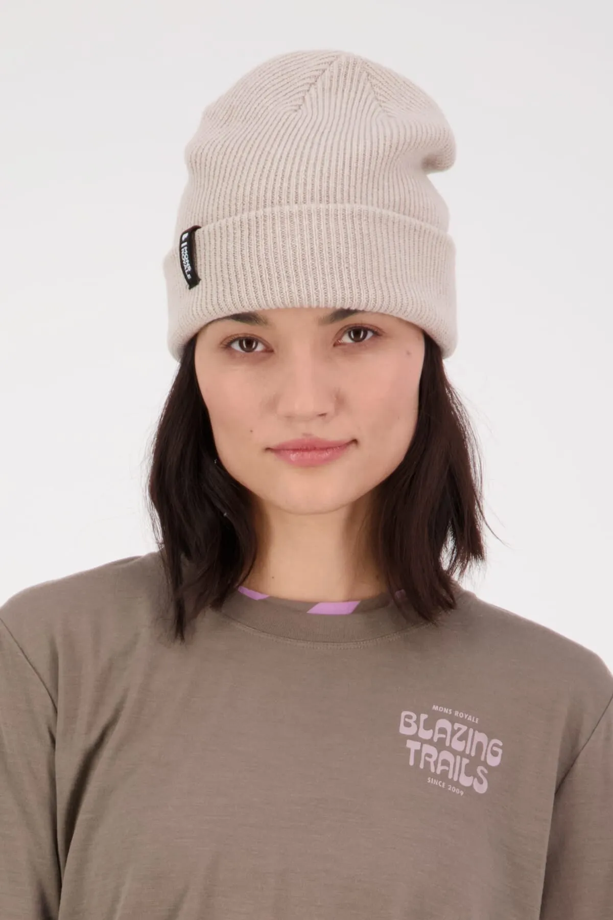 Chunky Logger Merino Beanie - Tussock Marl