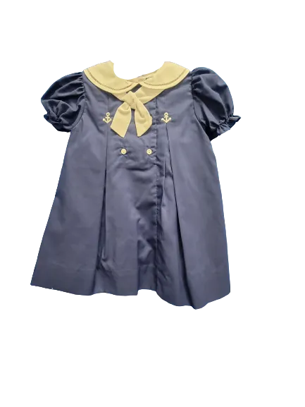 Classic Nautical Dress-Navy