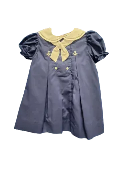 Classic Nautical Dress-Navy
