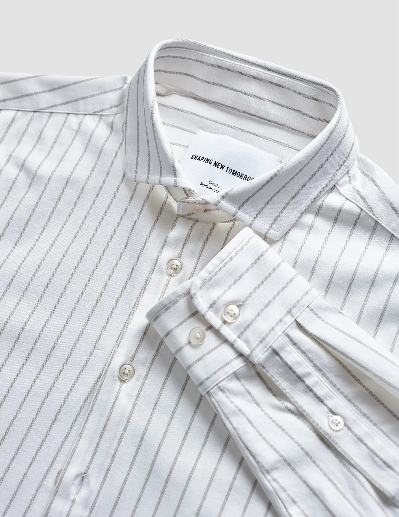 Classic Shirt Limestone Stripes Slim