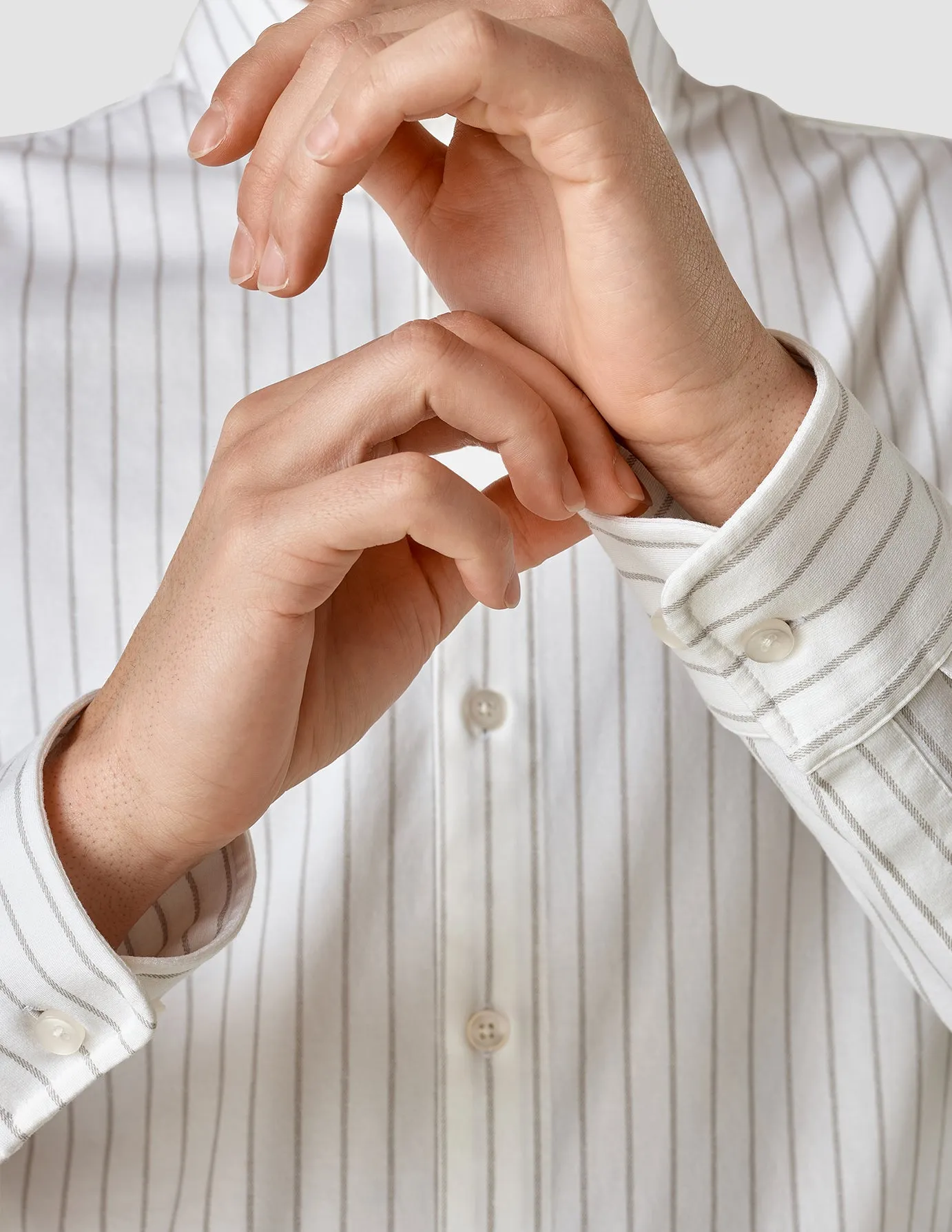 Classic Shirt Limestone Stripes Slim