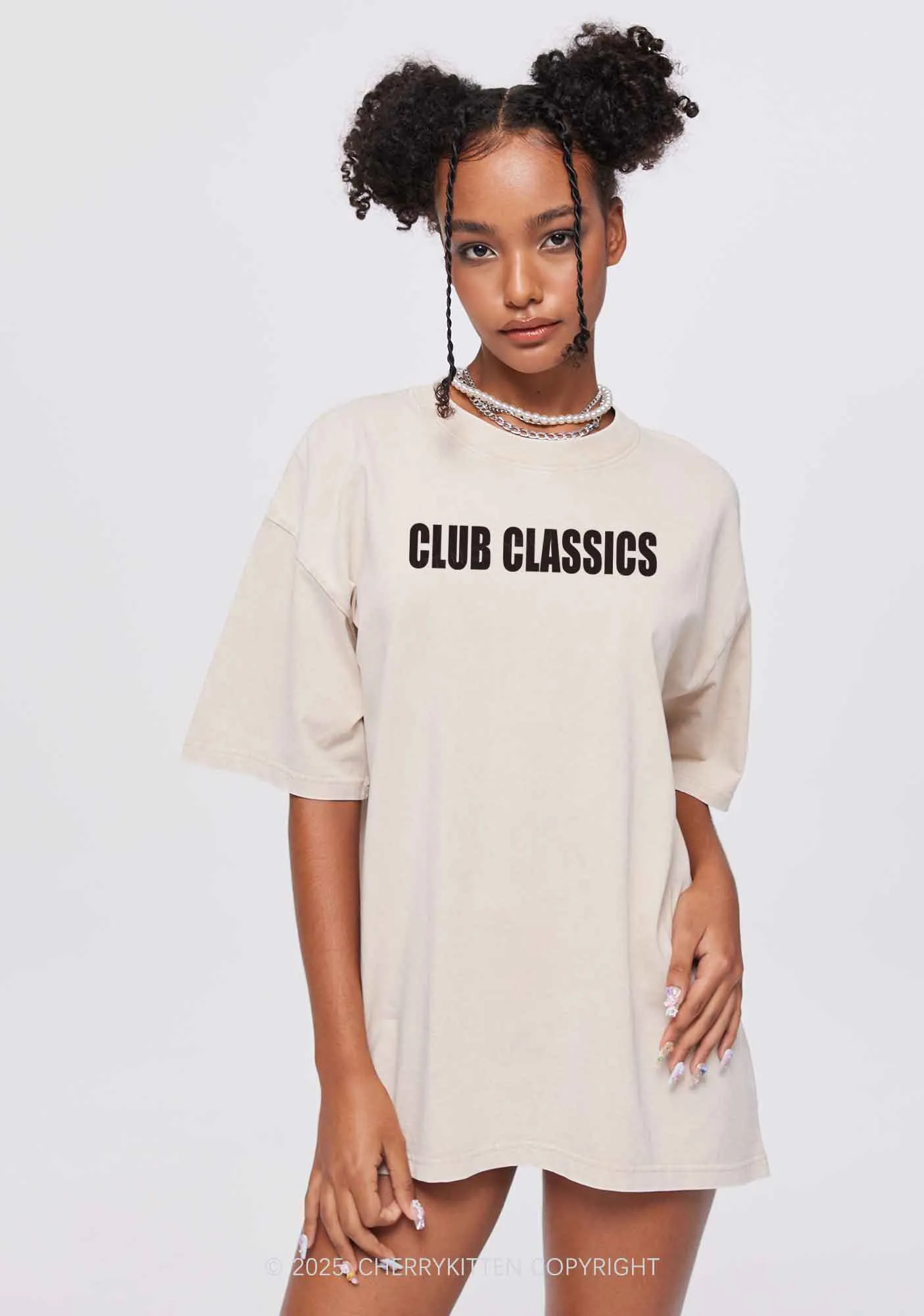 Club Classics Y2K Shirts Washed Tee Cherrykitten