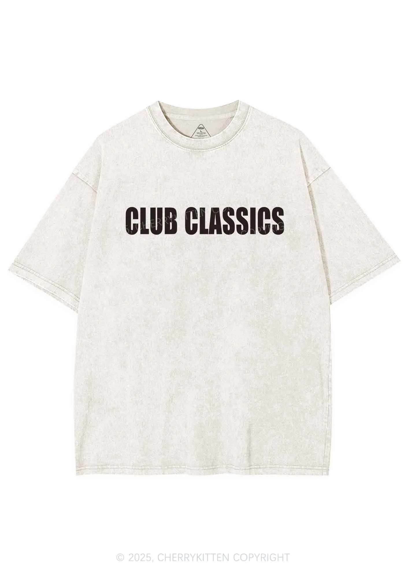 Club Classics Y2K Shirts Washed Tee Cherrykitten