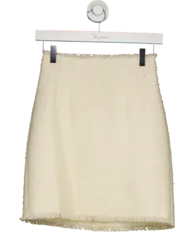 Club Monaco Cream Wool Mini Skirt UK XS