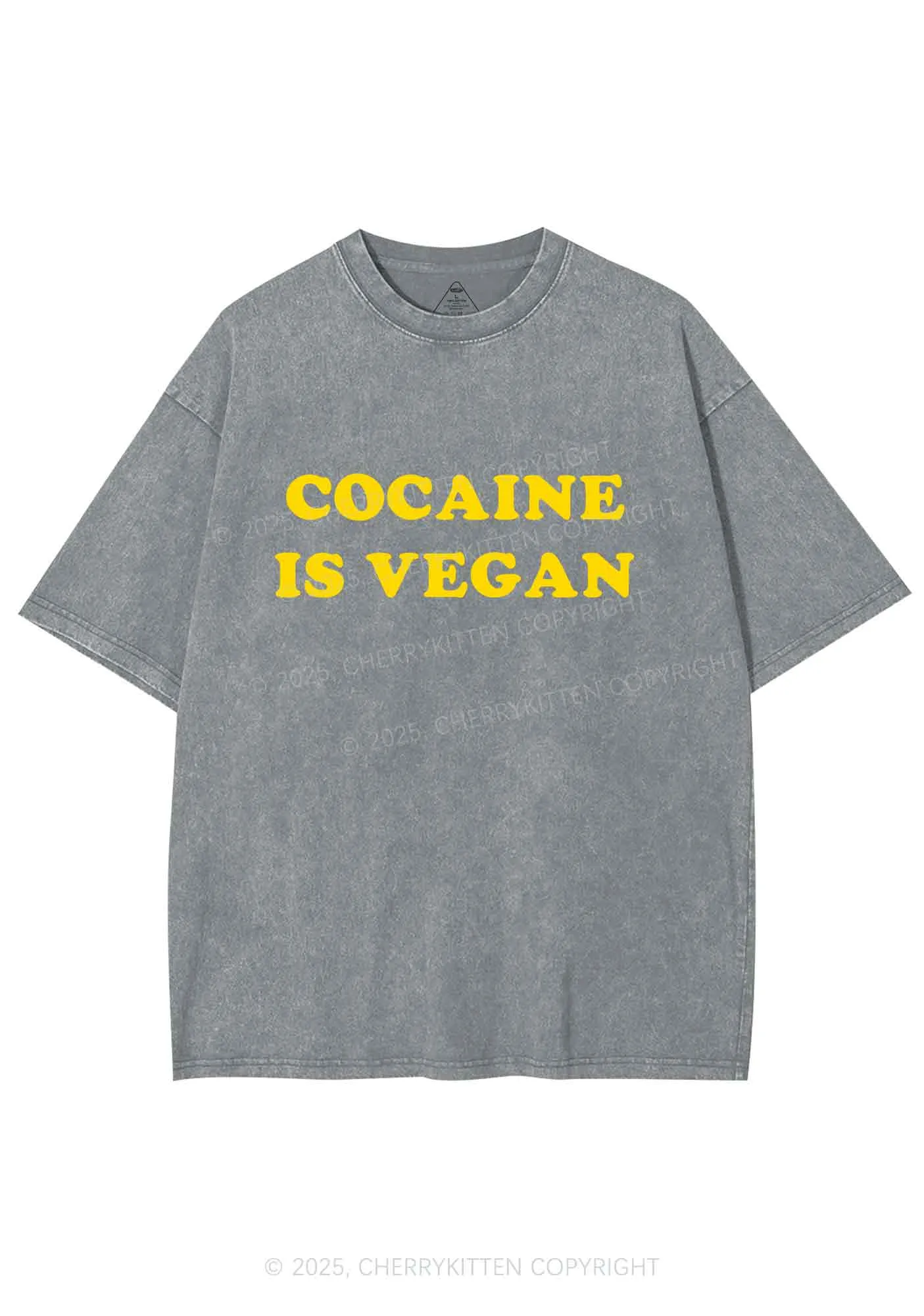 Cola Is Vegan Y2K Shirts Washed Tee Cherrykitten