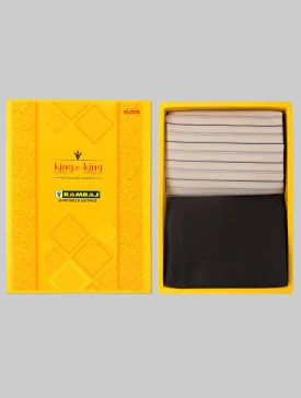 Cotton Striped Shirting & Suiting Gift Box Combo KK90