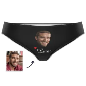 Couple Plain Women's Custom Face And Name Colorful Panties