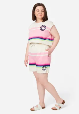 Cropped Short Sleeve Sweatshirt