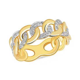 Curb Link Diamond Ring