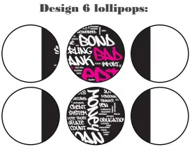 Customize your own 2D ball style edible image lollipop