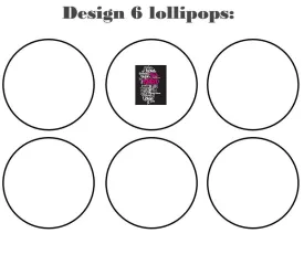 Customize your own 2D ball style edible image lollipop