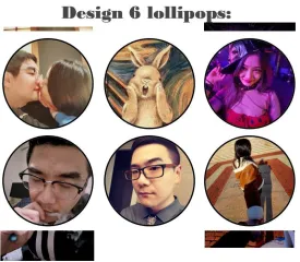 Customize your own 2D ball style edible image lollipop