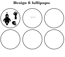 Customize your own 2D ball style edible image lollipop