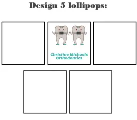 Customize your own square style edible image lollipop