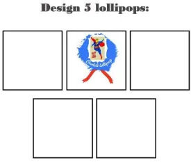 Customize your own square style edible image lollipop