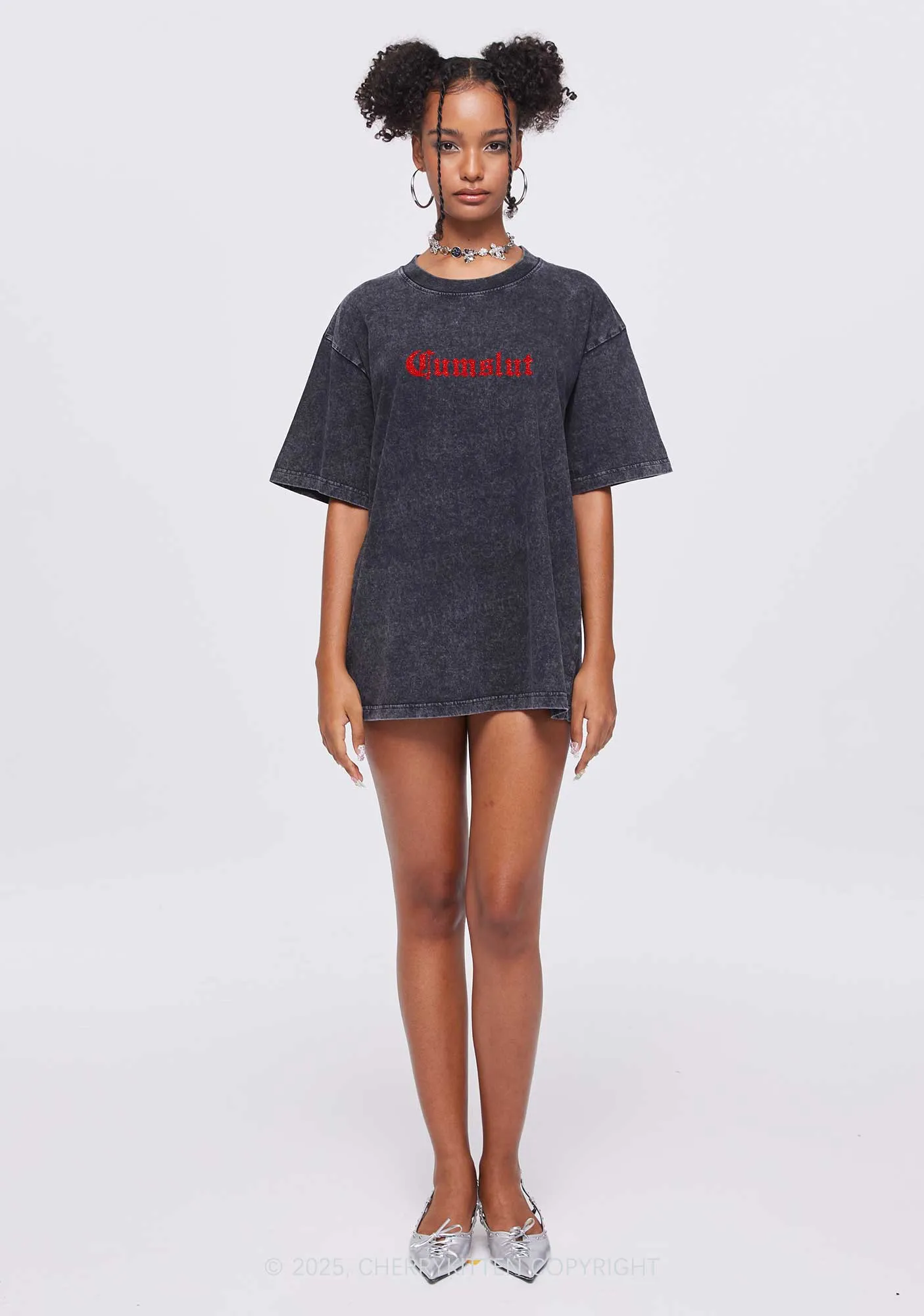 Cxmslxt Y2K Shirts Washed Tee Cherrykitten