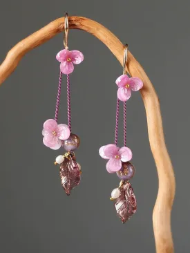 Dangle Earrings: Flower Berries