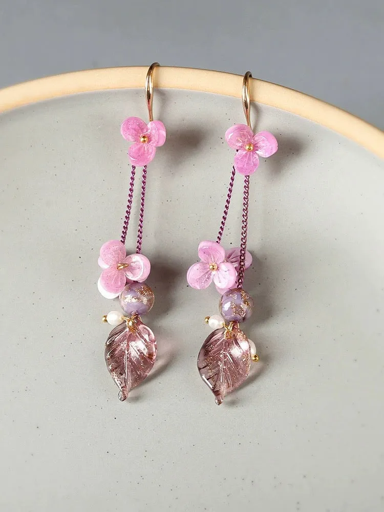 Dangle Earrings: Flower Berries