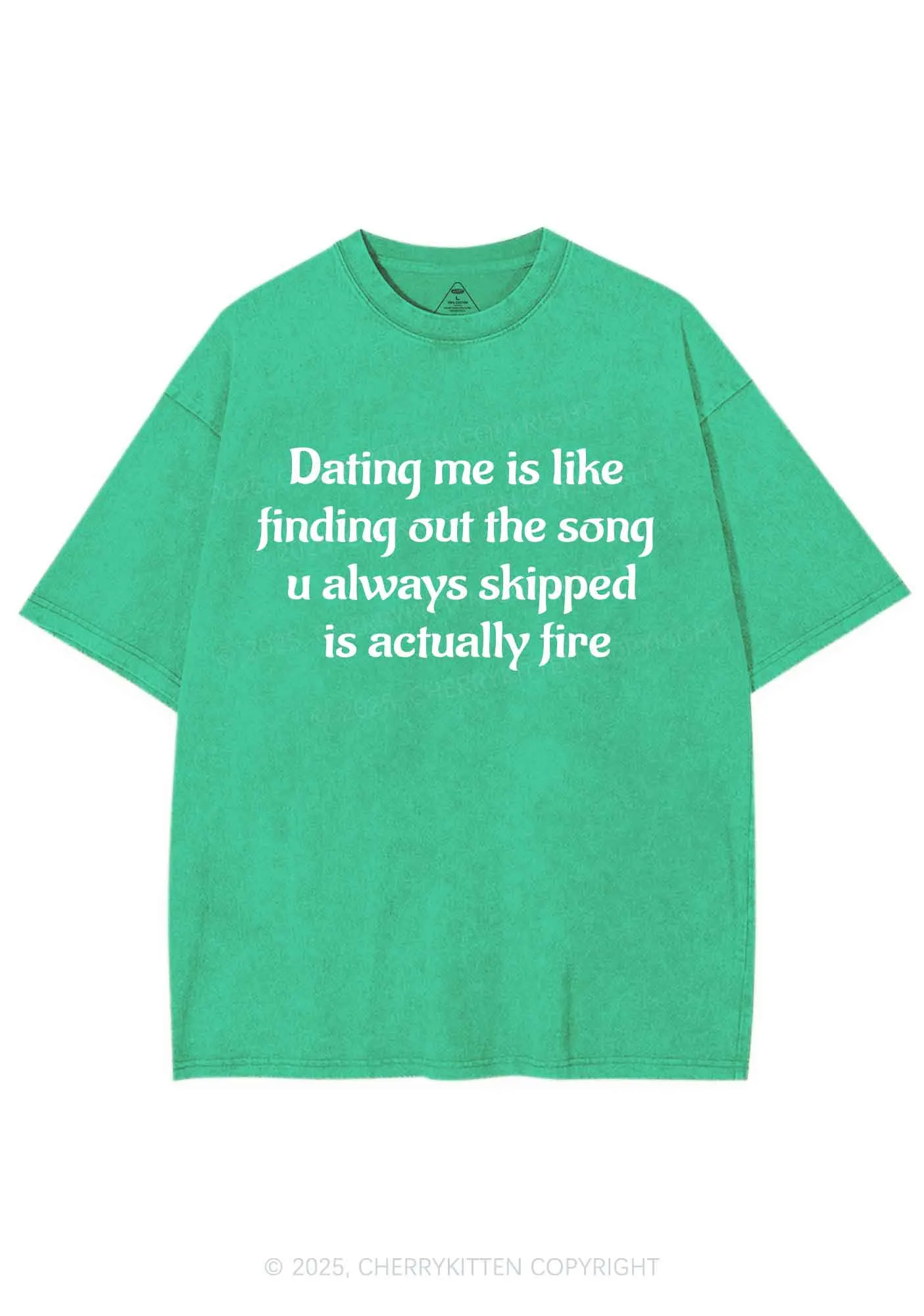 Dating Me Y2K Shirts Washed Tee Cherrykitten