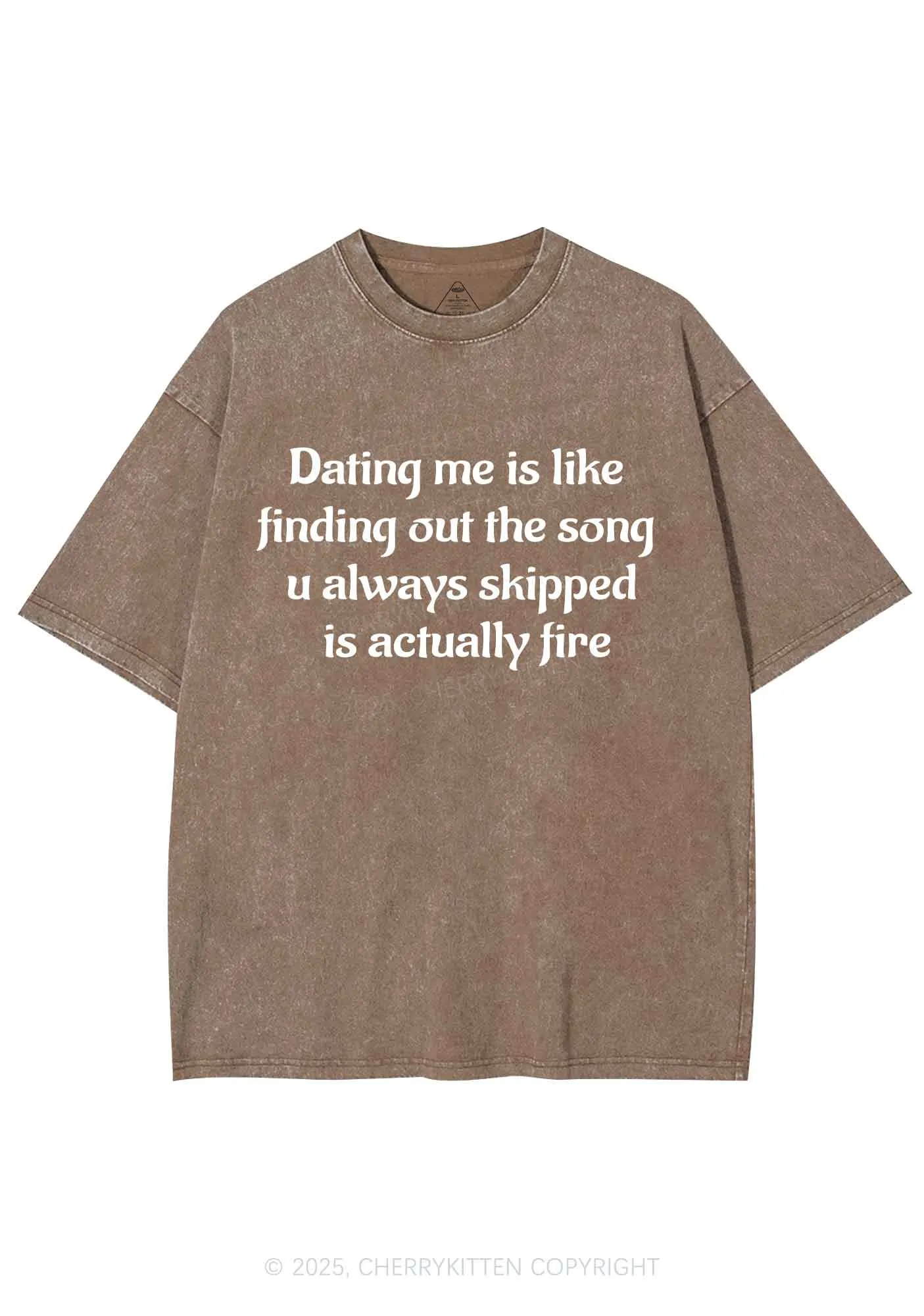 Dating Me Y2K Shirts Washed Tee Cherrykitten