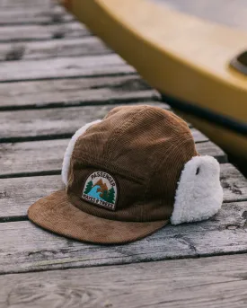 Daytime Recycled Cord Sherpa Lined Hat - Toffee