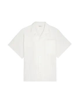 DNA Aloe Linen Camp Collar Shirt—off-white