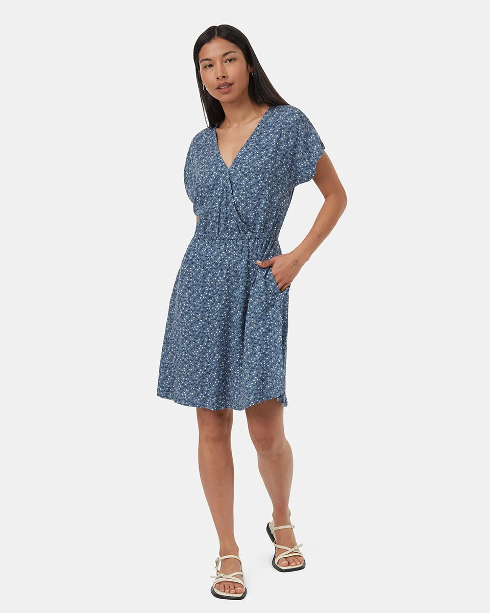 EcoWoven Crepe Wrap Front Dress