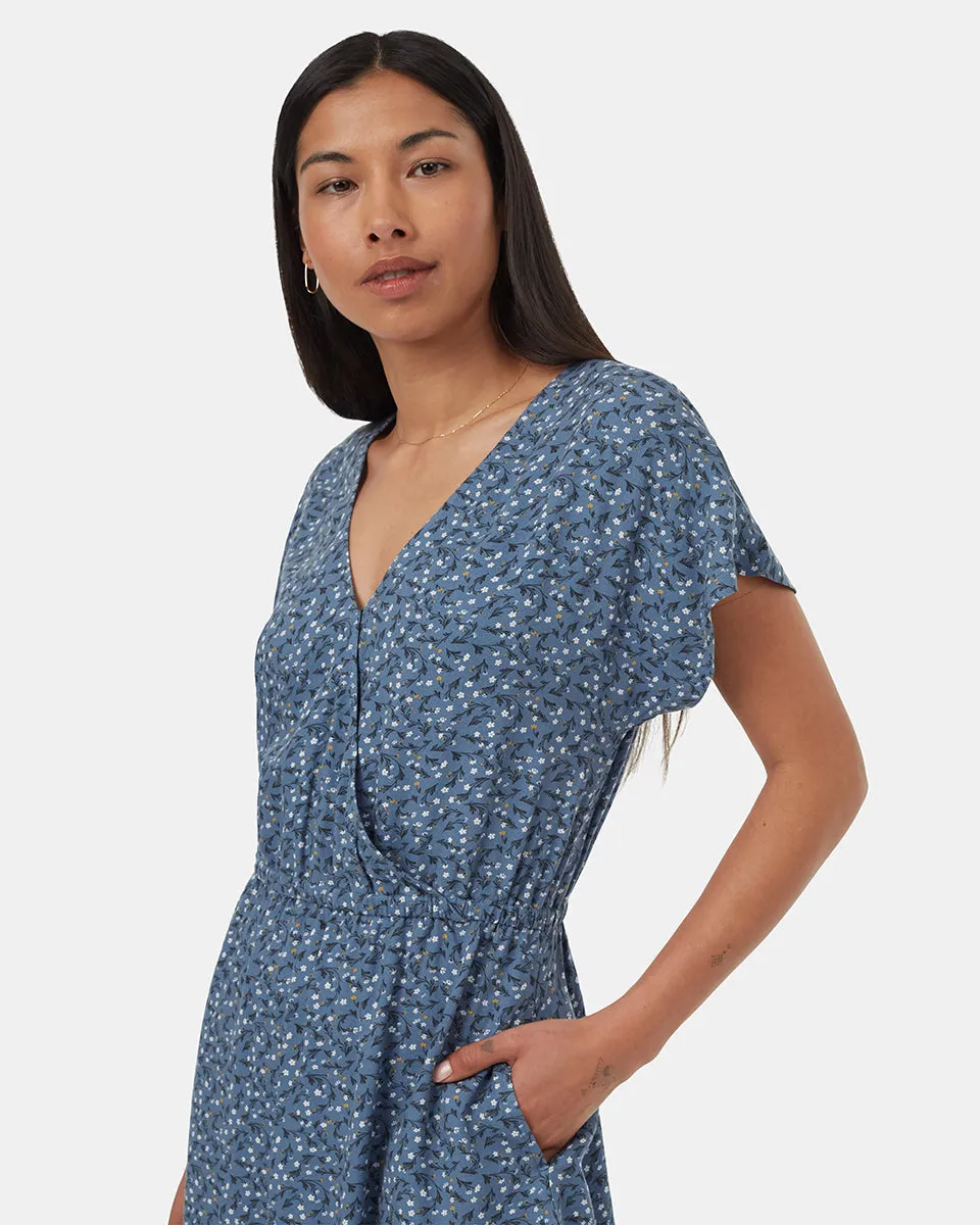 EcoWoven Crepe Wrap Front Dress