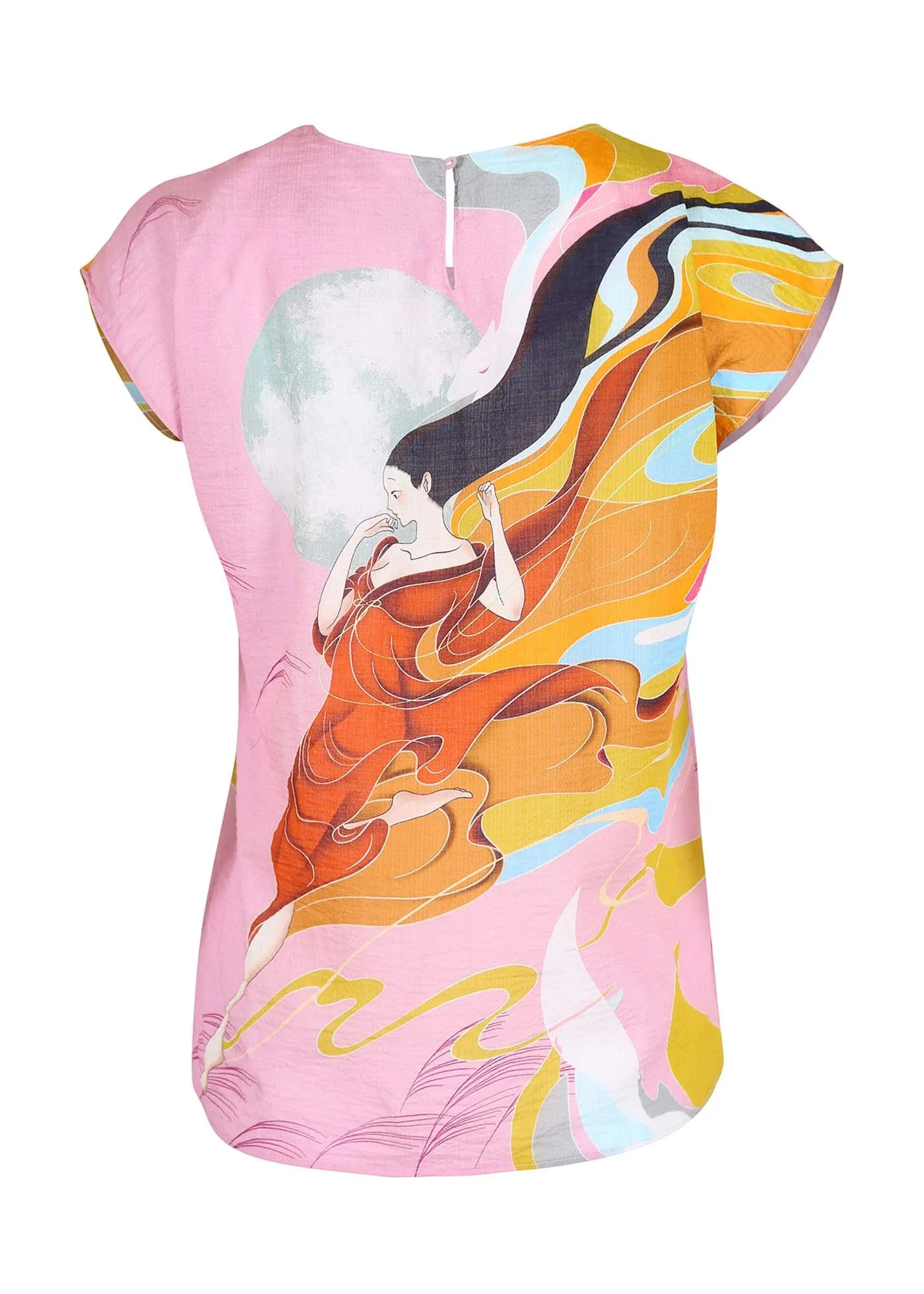 Faith Tee Pink in Seersucker