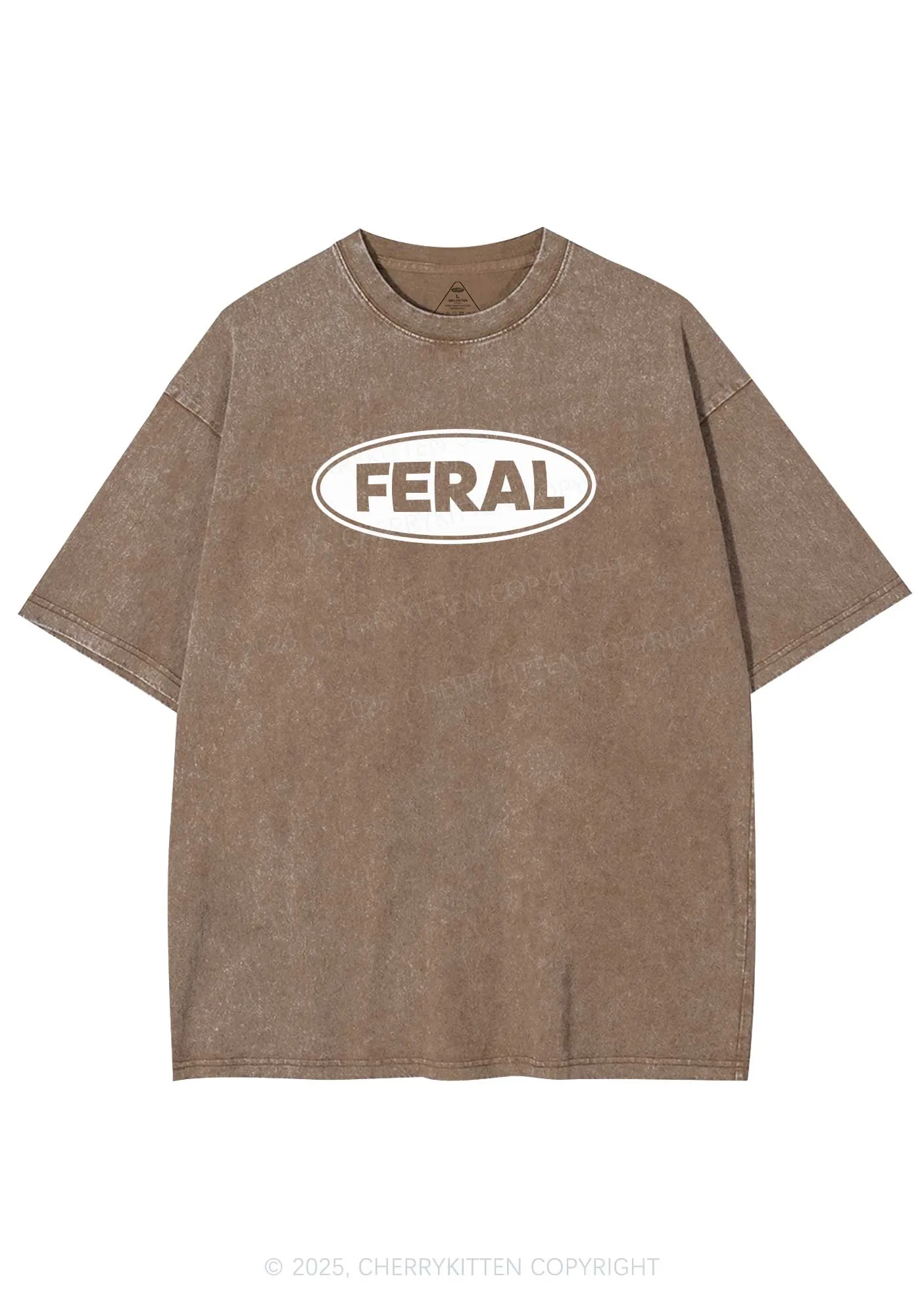 Feral Y2K Shirts Washed Tee Cherrykitten