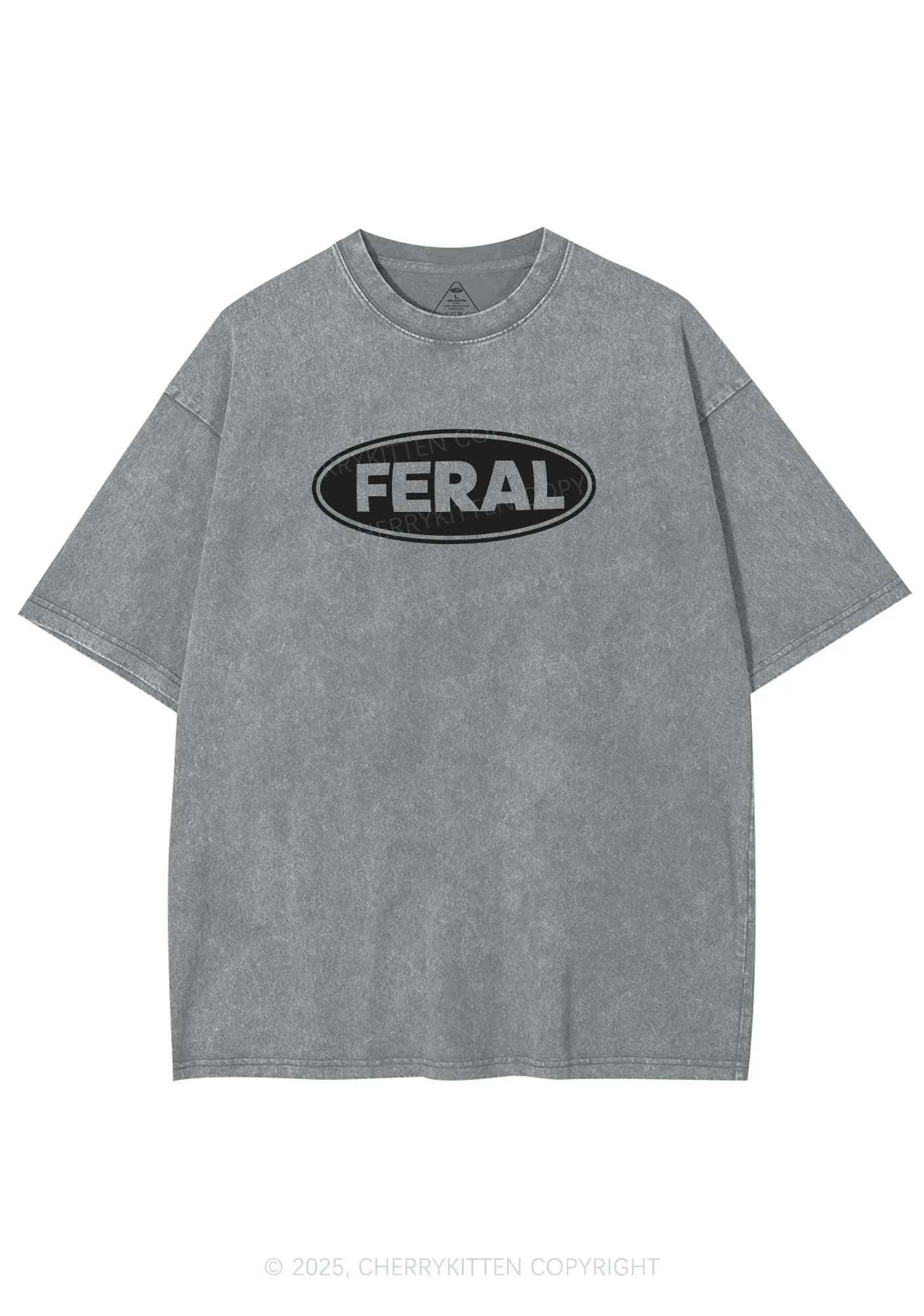 Feral Y2K Shirts Washed Tee Cherrykitten