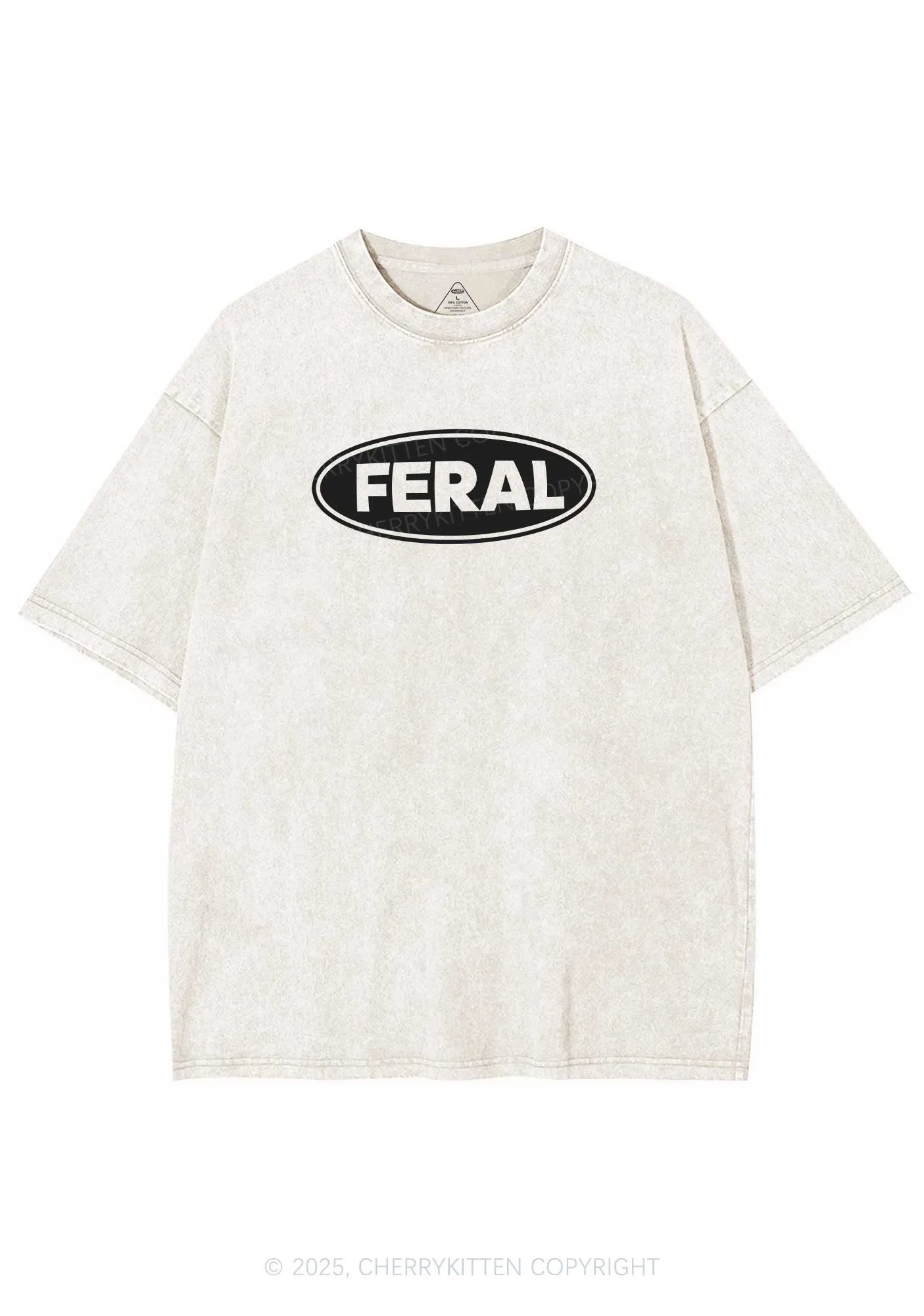 Feral Y2K Shirts Washed Tee Cherrykitten