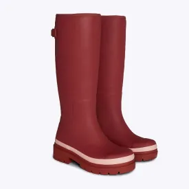 Fergie Tall Wellington Boot // Beetroot Red