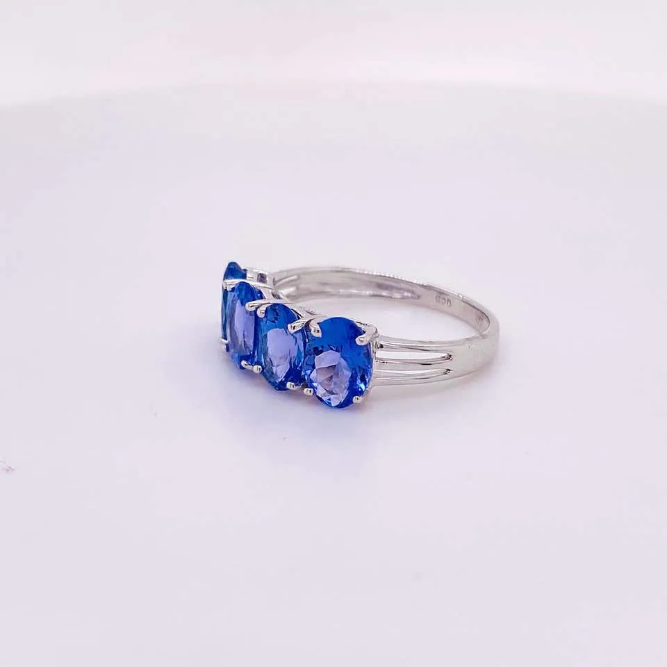 Four Stone Tanzanite Ring