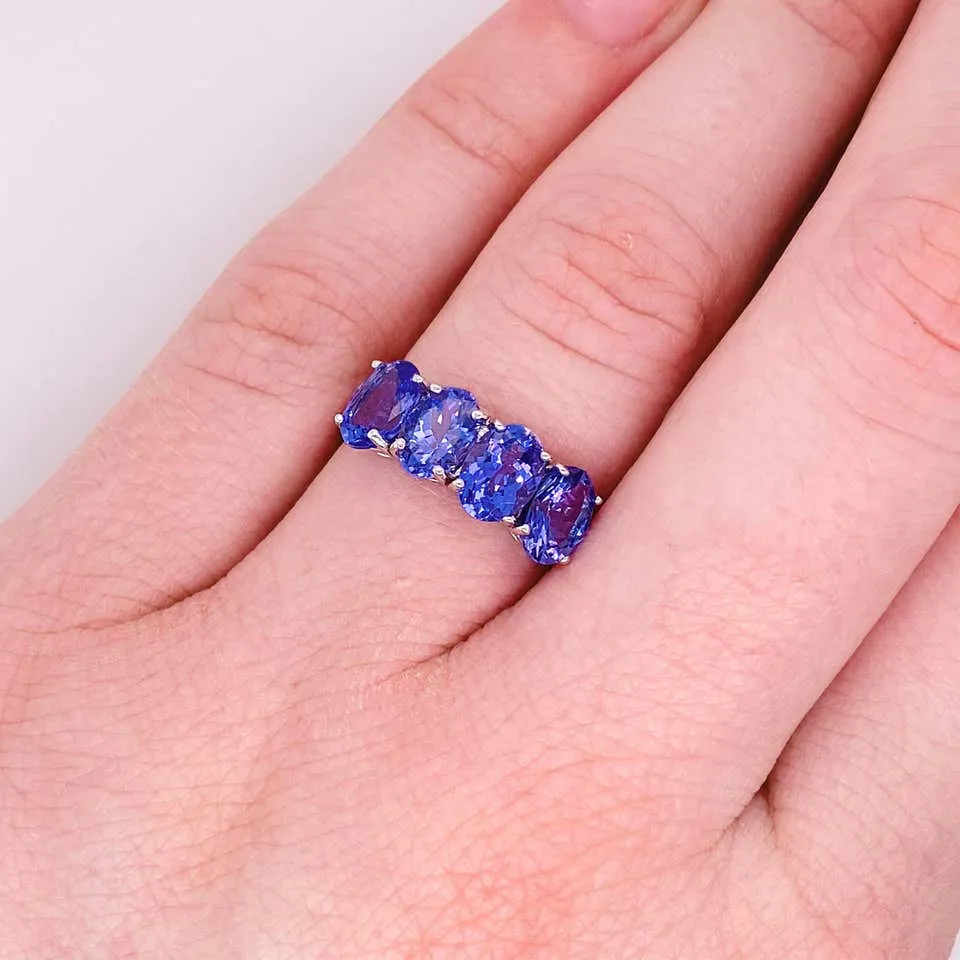 Four Stone Tanzanite Ring