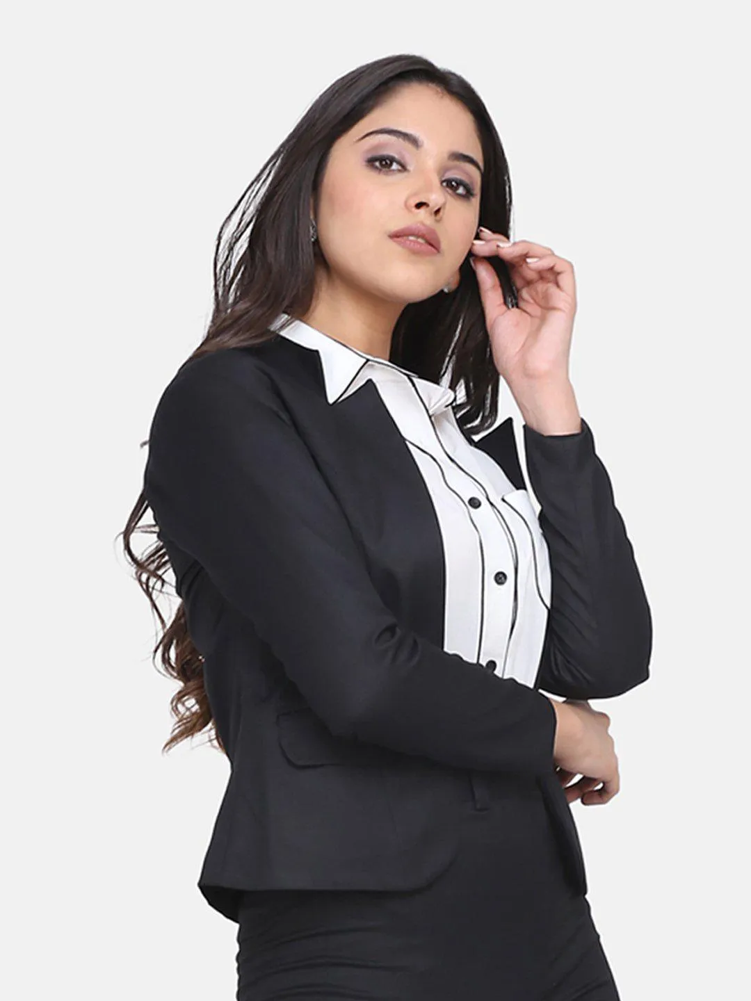Front Open Jacket - Black