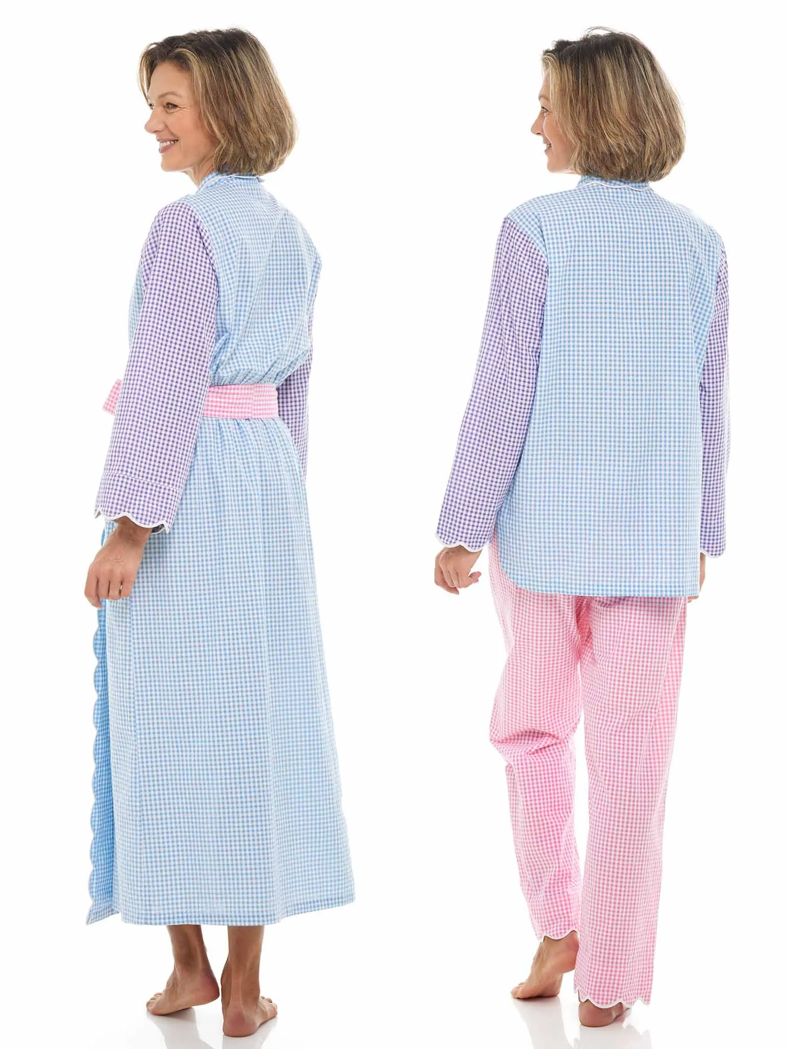 Gingham Bundle: Classic Robe   Pajamas