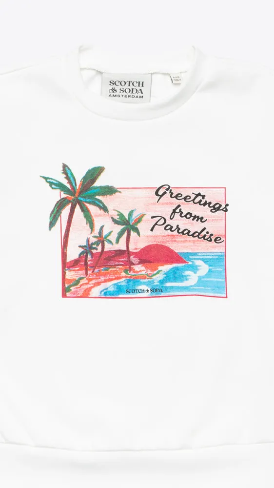 Girls Round-Neck Artwork Sweatshirt