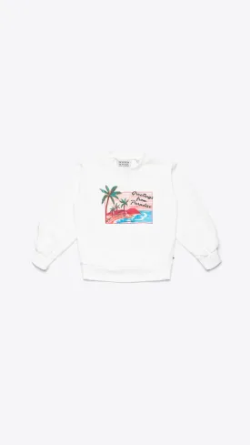 Girls Round-Neck Artwork Sweatshirt