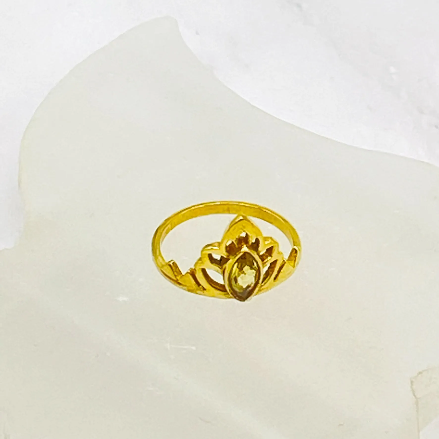 Gold Filled Crystal Ring, Handmade Jewelry, Fashionable Ring, Faceted Gemstone Ring, Gift For Her, Statement Ring, Vintage Style Ring