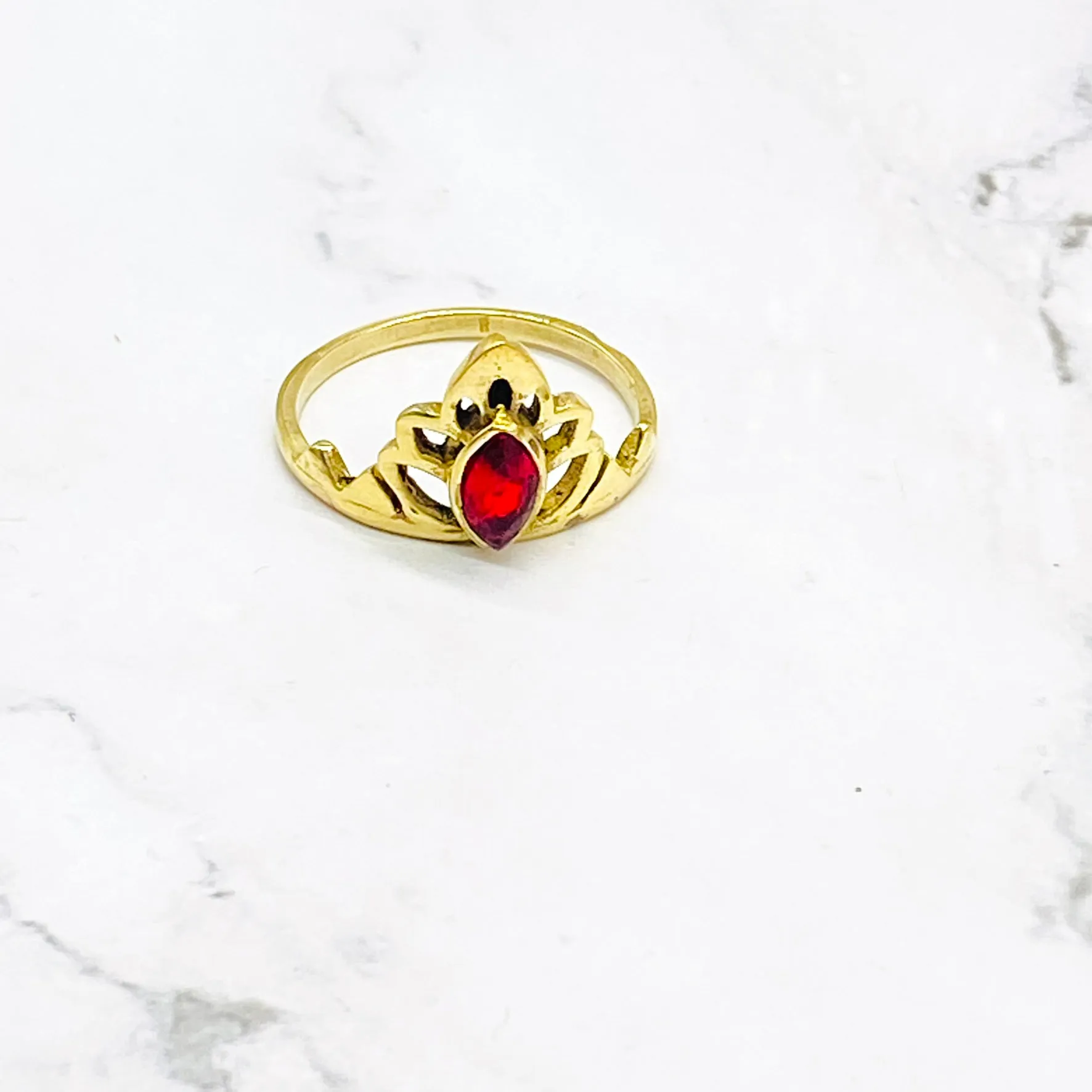 Gold Filled Crystal Ring, Handmade Jewelry, Fashionable Ring, Faceted Gemstone Ring, Gift For Her, Statement Ring, Vintage Style Ring